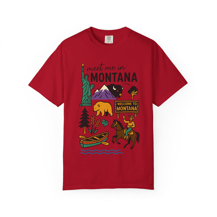 Cool Montana Graphic T-Shirt, Perfect for Travelers, Adventure Lovers, USA States Design