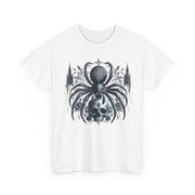 Gothic Spider Graphic Tee | Unisex Heavy Cotton Tee, Halloween Shirt, Alternative Fashion, Edgy Apparel, Gift for Her/Him