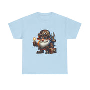 Unisex Heavy Cotton Tee with Whimsical Design, Perfect for Festivals, Gift for Gnome Lovers, Casual Everyday