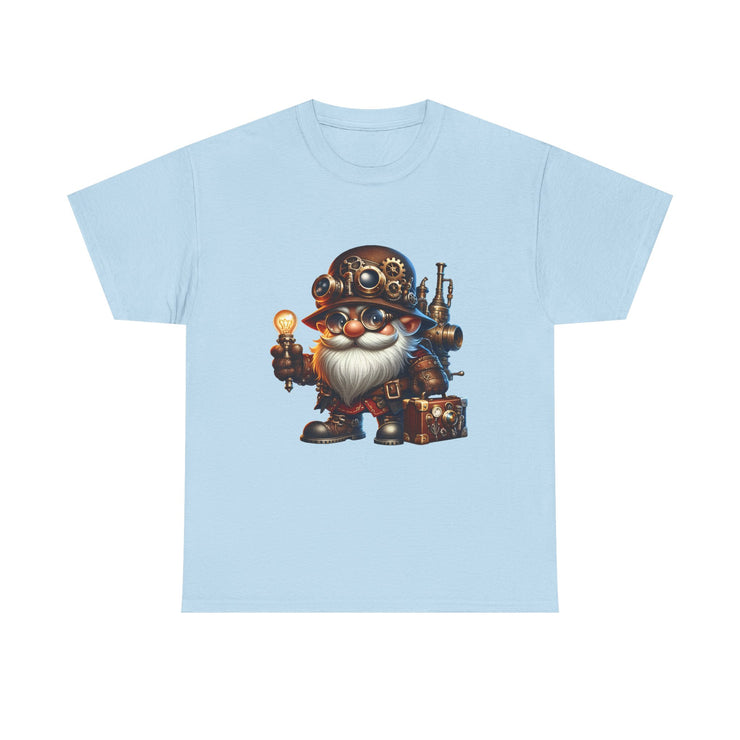 Unisex Heavy Cotton Tee with Whimsical Design, Perfect for Festivals, Gift for Gnome Lovers, Casual Everyday