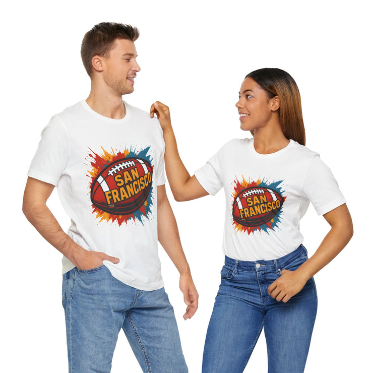 San Francisco Football Tee | Unisex Short Sleeve Shirt for Fans, Game Day Apparel, Sports Design, Casual Wear,