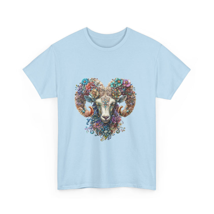 Bohemian Ram Heart Tee, Unisex Shirt, Festival Wear, Nature Lover Gift, Eco-Friendly Fashion, Gift for Him/Her