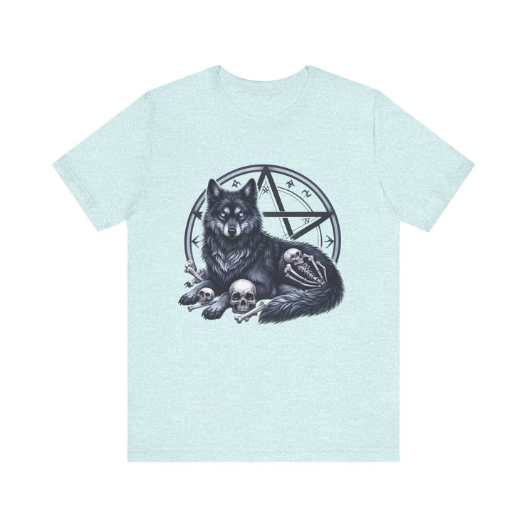 Gothic Wolf Tee | Unisex Graphic Shirt, Casual Outfit, Halloween Gift, Spooky Style, Animal Lover Apparel