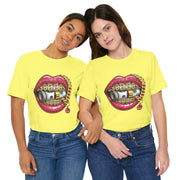 Glamorous Money Lips Tee, Trendy Graphic Shirt, Fashion Statement Tee, Gift for Her, Casual Streetwear