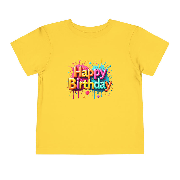 Happy Birthday Toddler Tee, Kids Birthday Gift, Short Sleeve Tee, Birthday Outfit, Toddler Shirt, Celebration Apparel