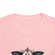 Toddler Halloween Bat Tee, Cute Toddler T-Shirt, Kids Halloween Apparel, Spooky Party Outfit, Bat and Roses Design
