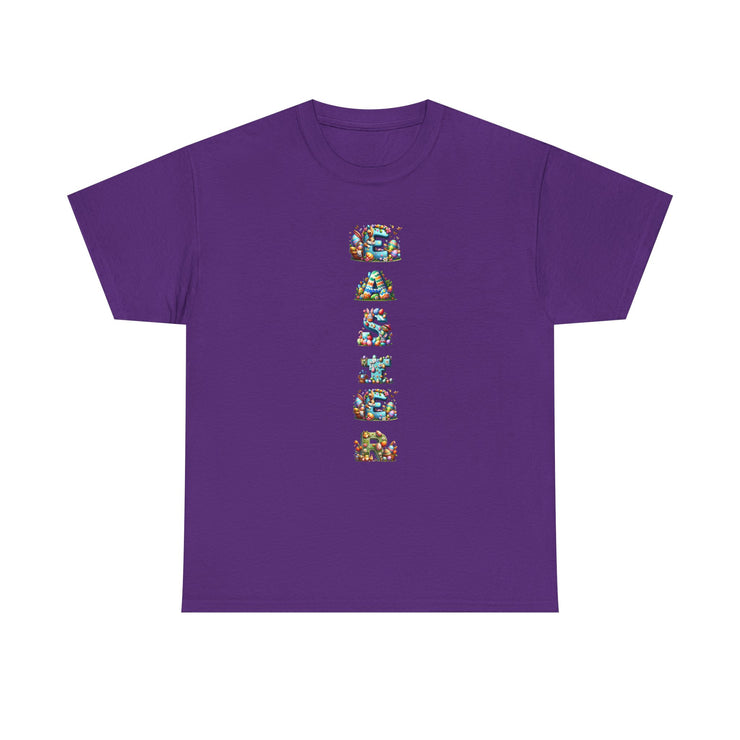Colorful Cartoon Animal Unisex Heavy Cotton Tee - Gift for Animal Lovers, Cute T-Shirt for Kids & Adults, Fun Birthday, Casual Wear
