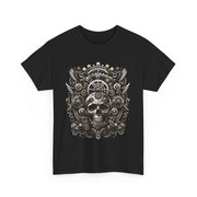 Gothic Skull Tee - Unisex Heavy Cotton T-Shirt, Unique Graphic Shirt, Casual Wear, Edgy Fashion, Gift for Him/Her, Halloween Style
