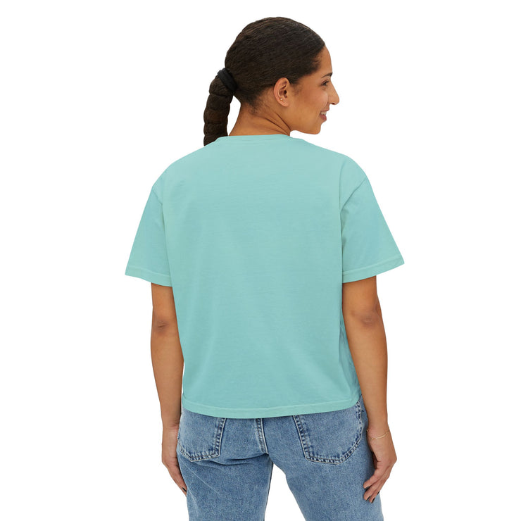 Floral Glam Women's Boxy Tee, Summer Casual Top, Gift for Her, Party Wear, Trendy Graphic Shirt Women T-Shirt