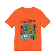 Connecticut Graphic Tee, Unisex Short Sleeve Shirt, Casual Travel Wear, Souvenir Gift, USA States Name