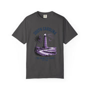 South Carolina Lighthouse T-Shirt, Unisex Garment-Dyed Tee, Coastal Vibes Shirt, Summer Travel Apparel, USA States Design