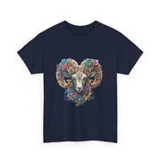 Bohemian Ram Heart Tee, Unisex Shirt, Festival Wear, Nature Lover Gift, Eco-Friendly Fashion, Gift for Him/Her