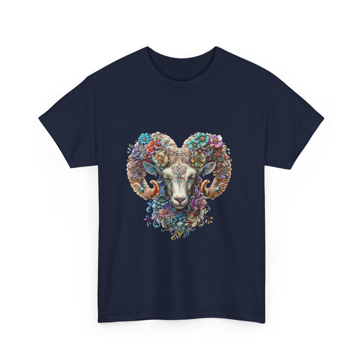 Bohemian Ram Heart Tee, Unisex Shirt, Festival Wear, Nature Lover Gift, Eco-Friendly Fashion, Gift for Him/Her