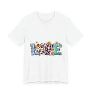 Love-Inspired Unisex Jersey Tee, Casual Wear, Gift for Her,  Sweetheart Gift, Summer Fashion, Festival Outfit