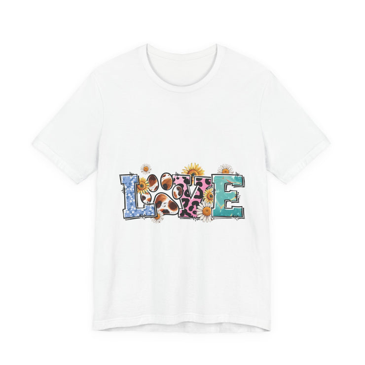 Love-Inspired Unisex Jersey Tee, Casual Wear, Gift for Her,  Sweetheart Gift, Summer Fashion, Festival Outfit