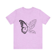 Inspirational Quote Tee, Motivational Shirt, Unisex Graphic T-Shirt, Gift for Her,Butterfly Love
