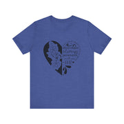 Heartfelt Floral Unisex Tee, Inspirational Shirt, Gift for Her, Motivational Apparel, Perfect for Birthdays, Everyday Wear