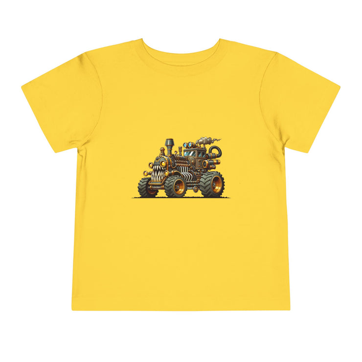 Toddler Short Sleeve Tee with Fun Vehicle Design, Birthday Gift, Kids' Fashion, Playtime Wear, Adventure Apparel