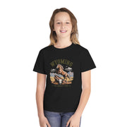 Wyoming Horse Youth Tee, Casual T-Shirt, Kids Graphic Tee, USA States Design, Horse Lover Gift, State Pride Apparel
