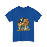 Majestic Lion Tee, Unisex Heavy Cotton Tee, Astrology T-Shirt, Animal Lover Gift, Birthday Present, Casual Style