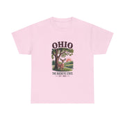 Ohio Vintage Graphic Tee, Unisex Cotton Shirt, Buckeye State Gift, Nature Lover Tee, Casual Wear, Ohio Pride Clothing, USA States Design