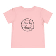 Toddler Short Sleeve Tee - Simply Blessed T-Shirt, Kids Blessing Shirt, Baby Shower Gift, Christian Toddler Wear, Everyday Comfort Tee