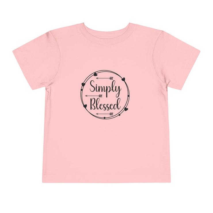 Toddler Short Sleeve Tee - Simply Blessed T-Shirt, Kids Blessing Shirt, Baby Shower Gift, Christian Toddler Wear, Everyday Comfort Tee