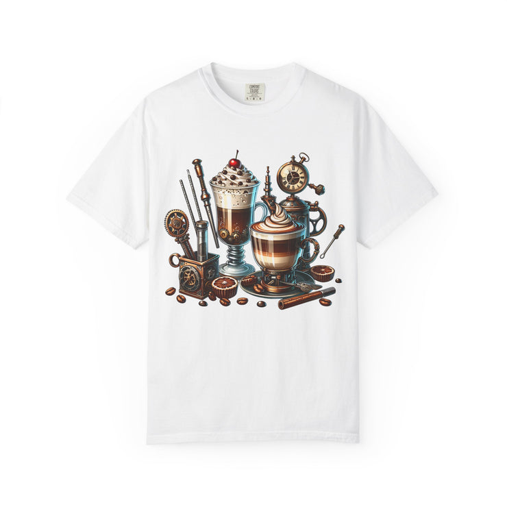 Coffee Lovers Unisex T-shirt, Cozy Café Style, Gift for Baristas, Perfect for Birthdays, Fun Beverage Art Tee