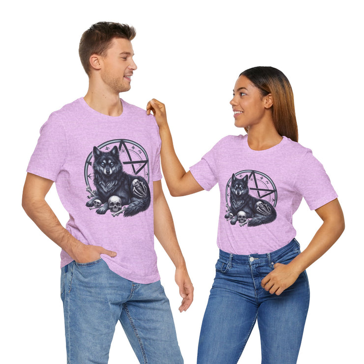 Gothic Wolf Tee | Unisex Graphic Shirt, Casual Outfit, Halloween Gift, Spooky Style, Animal Lover Apparel