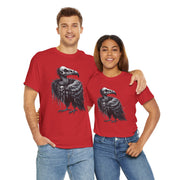 Gothic Vulture Tee, Unisex Heavy Cotton T-Shirt, Edgy Graphic Shirt for Music Lovers, Halloween T-Shirt, Alternative Fashion