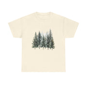 Nature-Inspired Unisex Heavy Cotton Tee, Forest T-Shirt, Outdoor Lifestyle Apparel, Eco-Friendly Gift, Casual Wear, Nature Lover's Top