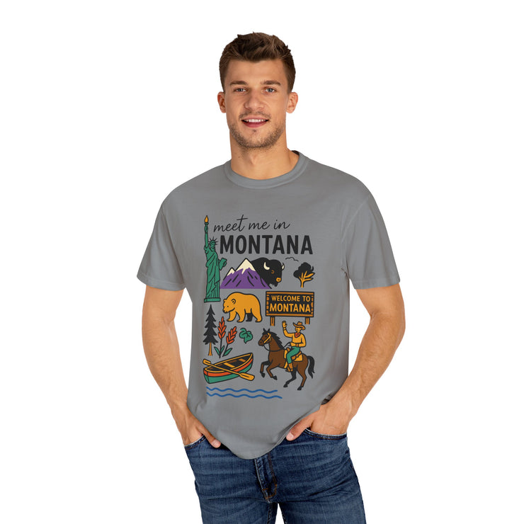 Cool Montana Graphic T-Shirt, Perfect for Travelers, Adventure Lovers, USA States Design