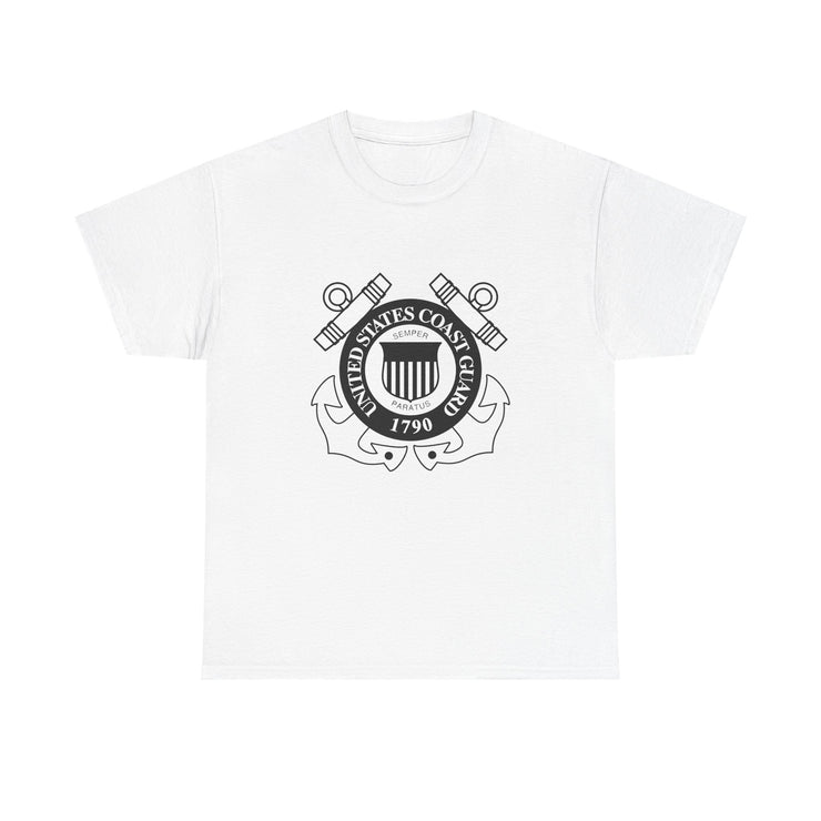 US Coast Guard Heavy Cotton Tee - Unisex, Apparel, Gift for Veterans, Nautical Spirit, Casual Wear, Summer Style