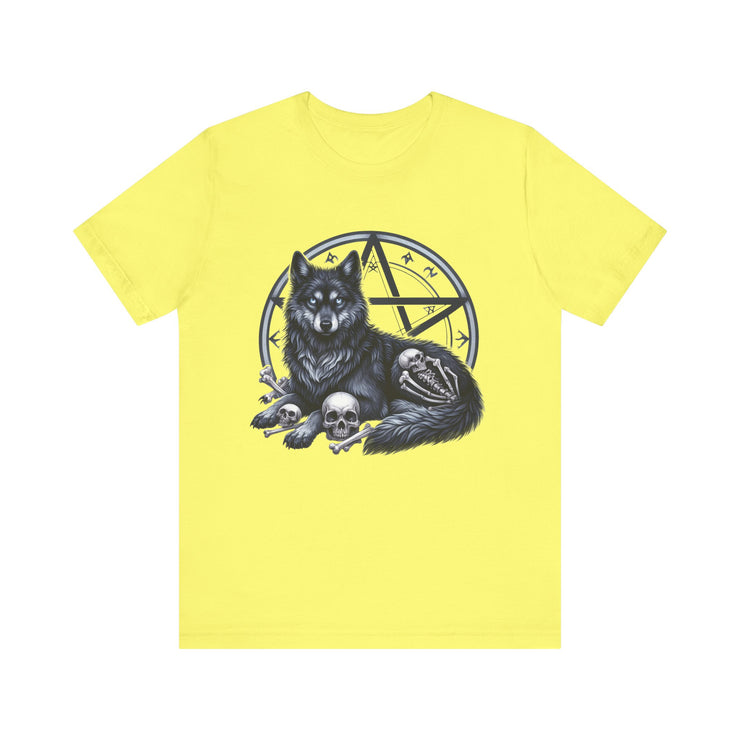 Gothic Wolf Tee | Unisex Graphic Shirt, Casual Outfit, Halloween Gift, Spooky Style, Animal Lover Apparel