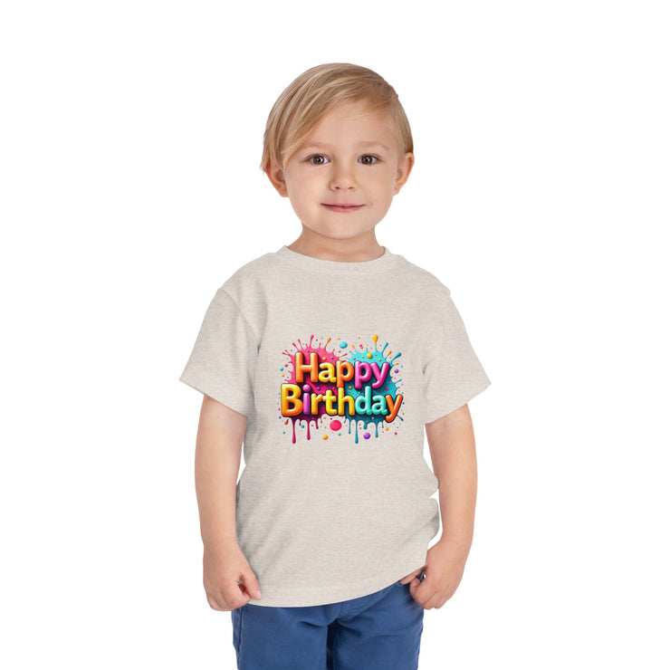 Happy Birthday Toddler Tee, Kids Birthday Gift, Short Sleeve Tee, Birthday Outfit, Toddler Shirt, Celebration Apparel
