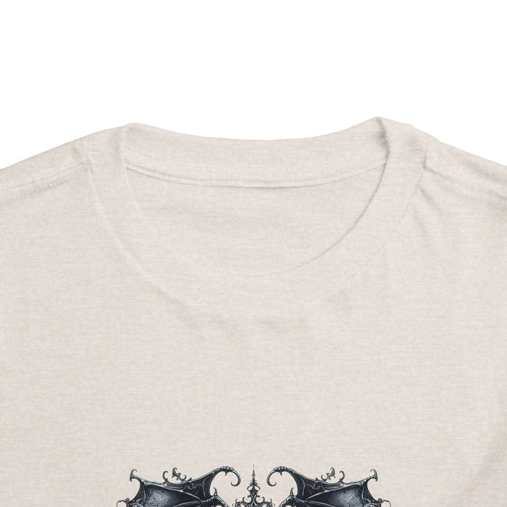 Gothic Dragon Toddler Tee, Cute Kids Shirt, Toddler Short Sleeve Tee, Unique Gift Idea, Halloween Outfit, Trendy Kids Apparel