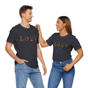 Love Typography Unisex Tee, Casual Love Shirt, Gift for Her, Heartfelt Tee, Valentine's Day Gift, Halloween Design