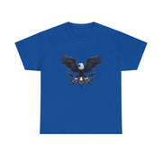 Bold Eagle Graphic Tee, Unisex Heavy Cotton T-Shirt, Wildlife Art Shirt, Nature Lover Gift, Casual Style Top