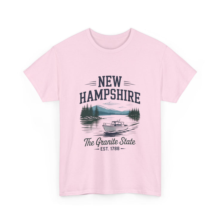 New Hampshire Adventure Tee - Unisex Heavy Cotton Tee, Vintage State Shirt, Nature Lover Gift, USA States Design