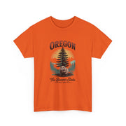 Oregon Graphic Tee - Vintage Style Unisex Cotton T-Shirt, Great for Nature Lovers, Casual Wear, USA States Design