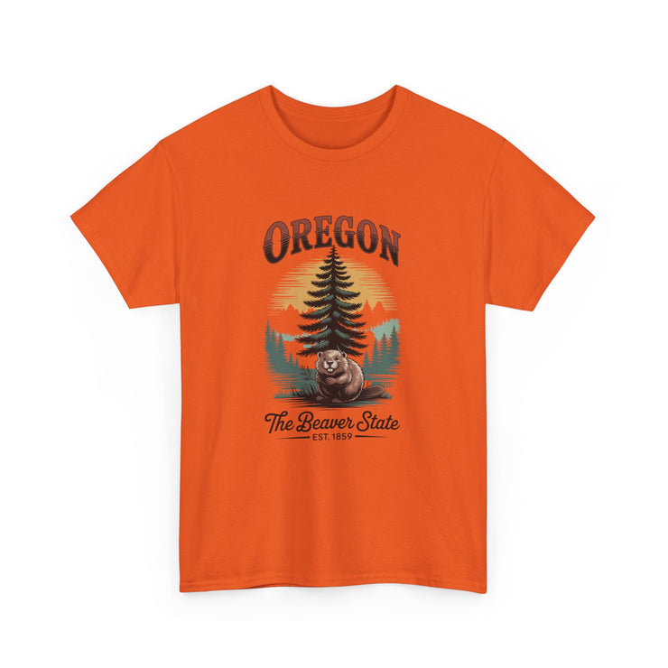 Oregon Graphic Tee - Vintage Style Unisex Cotton T-Shirt, Great for Nature Lovers, Casual Wear, USA States Design