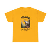 Idaho Gem State Tee, Unisex Heavy Cotton Shirt, Vintage Idaho Style T-Shirt, Nature Lover Apparel, Gift for Idaho Residents, USA States Design