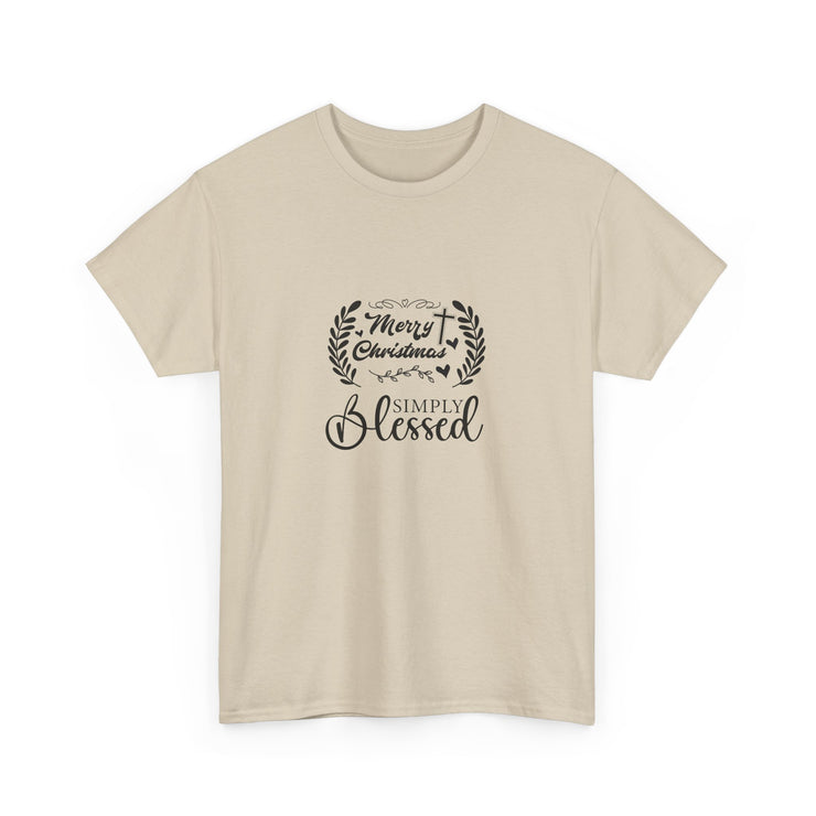 Merry Christmas Tee, Holiday Shirt, Simple Blessing Tee, Unisex Gift, Festive Apparel for Christmas