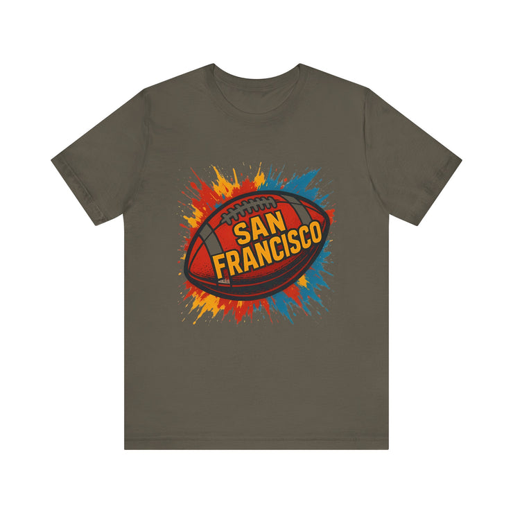 San Francisco Football Tee | Unisex Short Sleeve Shirt for Fans, Game Day Apparel, Sports Design, Casual Wear,