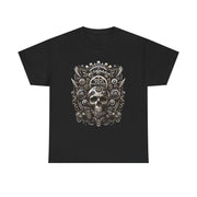 Gothic Skull Tee - Unisex Heavy Cotton T-Shirt, Unique Graphic Shirt, Casual Wear, Edgy Fashion, Gift for Him/Her, Halloween Style