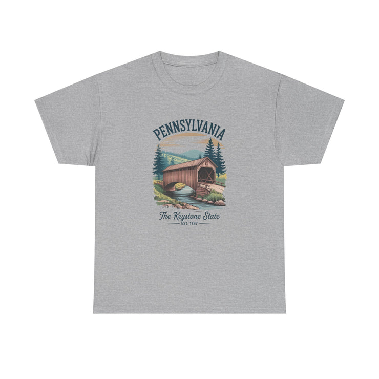 Pennsylvania Vintage Graphic Tee, Unisex T-Shirt, Nature Lover Gift, Travel Souvenir, State Pride Apparel