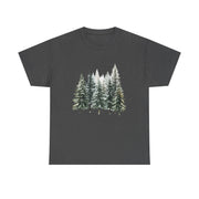 Nature-Inspired Unisex Heavy Cotton Tee, Forest T-Shirt, Outdoor Lifestyle Apparel, Eco-Friendly Gift, Casual Wear, Nature Lover's Top