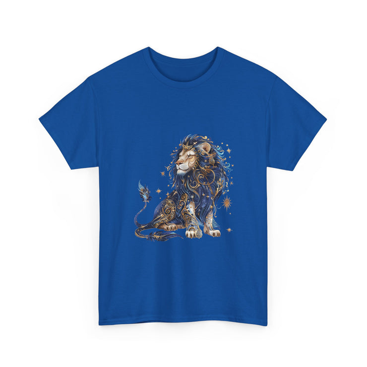 Majestic Lion Unisex Heavy Cotton Tee, Animal Lover Shirt, Eco-Friendly Gift, Casual Wear, Wildlife T-Shirt, Birthday Apparel
