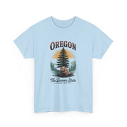 Oregon Graphic Tee - Vintage Style Unisex Cotton T-Shirt, Great for Nature Lovers, Casual Wear, USA States Design