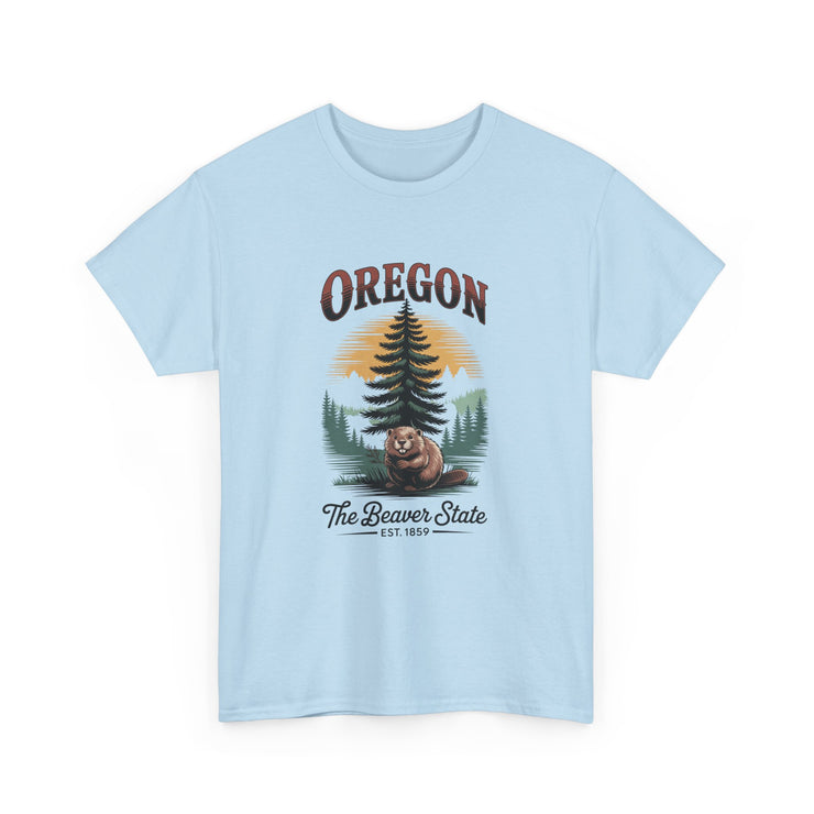 Oregon Graphic Tee - Vintage Style Unisex Cotton T-Shirt, Great for Nature Lovers, Casual Wear, USA States Design